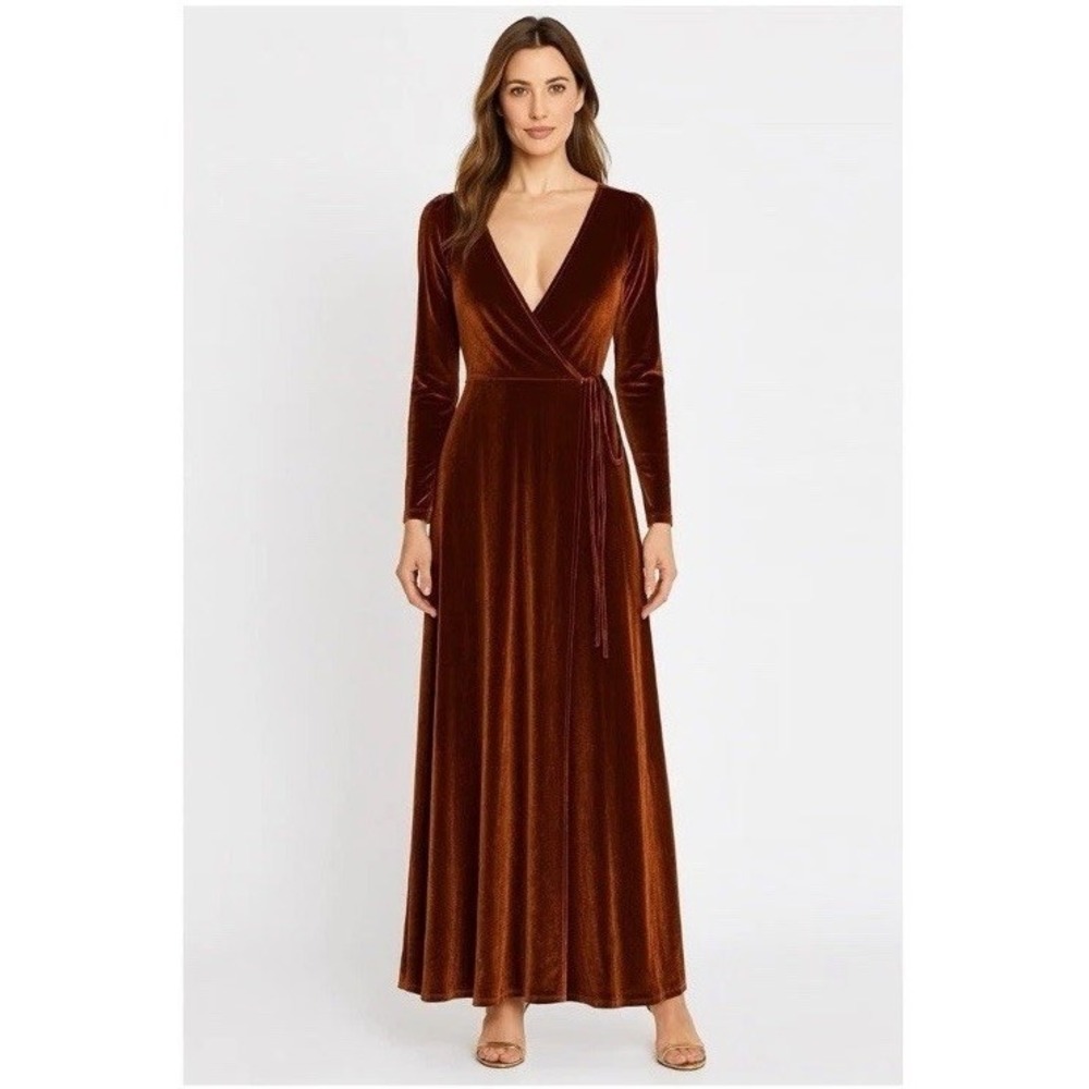 Baltic Born Esmeralda Velvet Maxi Wrap Size‎ S Brown Grunge Fairy Boho Romantic